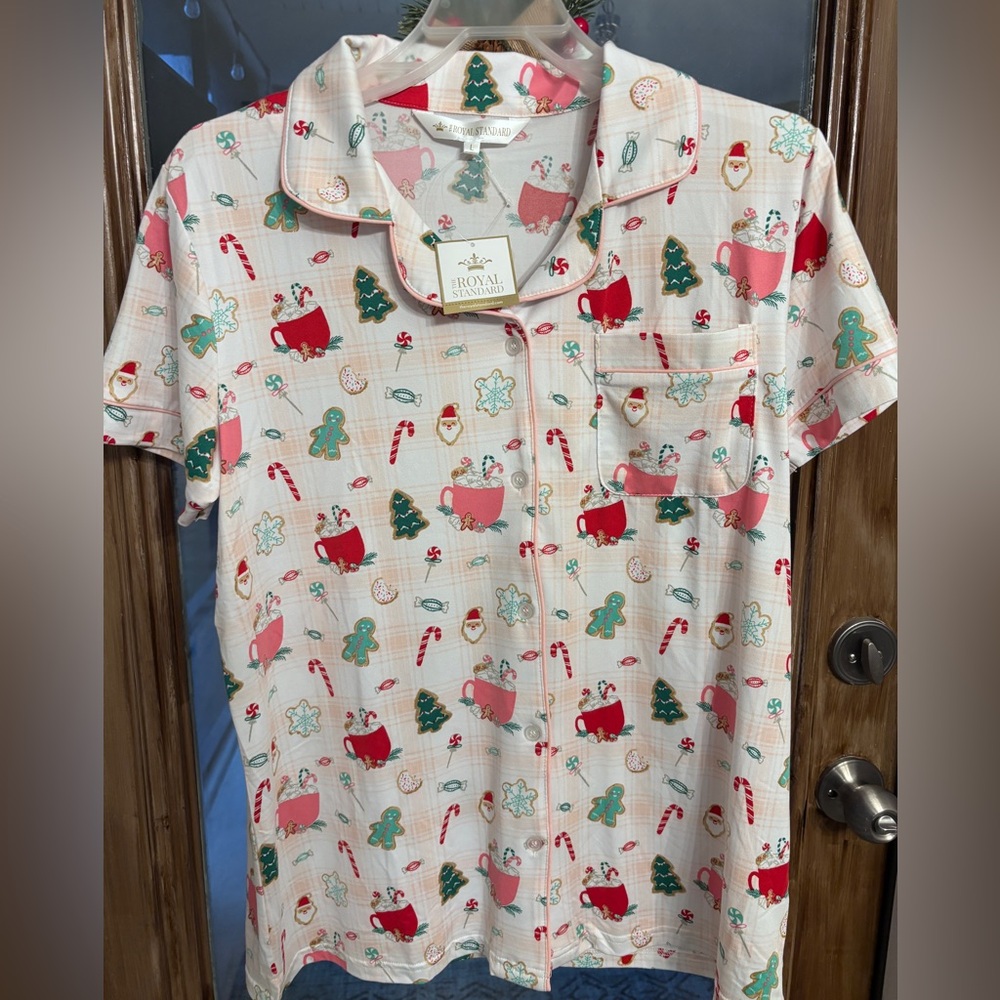 Women's Pajama Top - Royal Standard Baking Spirits Bright pattern, size L